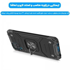 قاب اورجینال مناسب برای گوشی Samsung Galaxy A12 مدل آرمور به همراه هولدر مگنتی طرح Ranger Phone.jpg