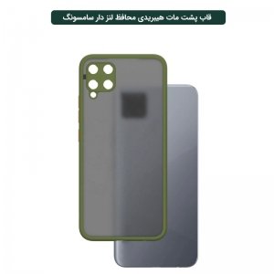 کاور گوشی Samsung Galaxy A42 هیبریدی مدل پشت مات محافظ لنزدار.jpg