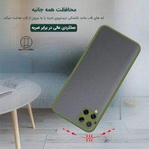 کاور گوشی Samsung Galaxy A42 هیبریدی مدل پشت مات محافظ لنزدار.jpg