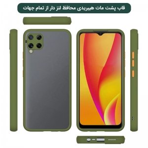 کاور گوشی Samsung Galaxy A42 هیبریدی مدل پشت مات محافظ لنزدار.jpg