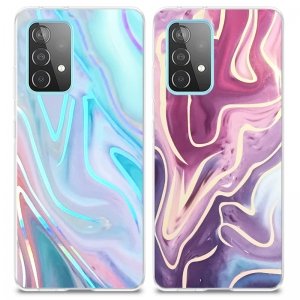 کاور شاین مناسب برای گوشی Samsung Galaxy A52 4G/5G/S مدل imd گلدلاین طرح کهکشانی