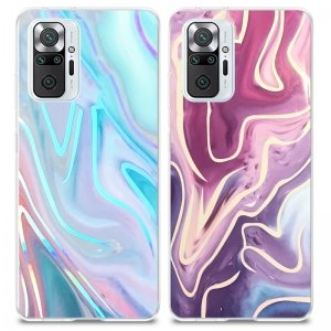 کاور شاین مناسب برای گوشی Xiaomi Redmi Note 10S مدل imd گلدلاین طرح کهکشانی
