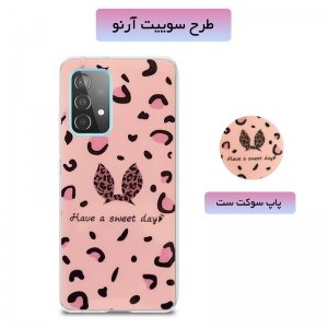 گارد فانتزی مناسب برای گوشی Samsung Galaxy A52 5G مدل imd طرحدار دخترانه همراه با پاپ سوکت.jpg