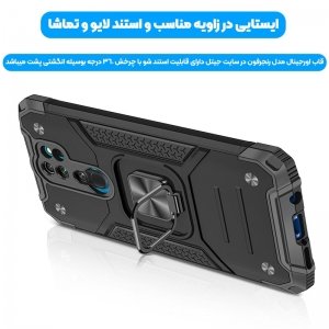 قاب اورجینال گوشی مناسب برای Xiaomi Redmi Note 8 Pro طرح آرمور به همراه رینگ استند مدل رنجر فون.jpg
