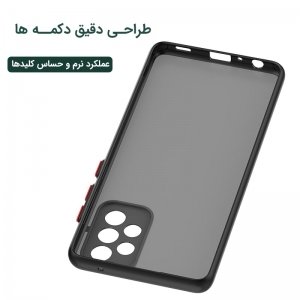 قاب و کاور گوشی Samsung Galaxy A72 هیبریدی مدل پشت مات محافظ لنزدار.jpg
