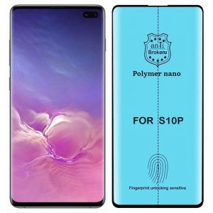 برچسب PMMA محافظ صفحه نمایش اورجینال مناسب برای گوشی Samsung Galaxy S10 Plus مدل پلیمر نانو از برند کینگ کونگ Anti Broken Polymer Nano King Kong