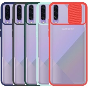 قاب محافظ مناسب برای گوشی Samsung Galaxy A70 / A70S مدل ماکرو شیلد محافظ لنزدار طرح پشت مات