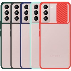 قاب محافظ مناسب برای گوشی Samsung Galaxy S21 Plus مدل ماکرو شیلد محافظ لنزدار طرح پشت مات