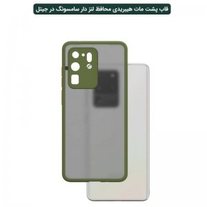 کاور گوشی Samsung Galaxy S20 Ultra هیبریدی مدل پشت مات محافظ لنزدار.jpg