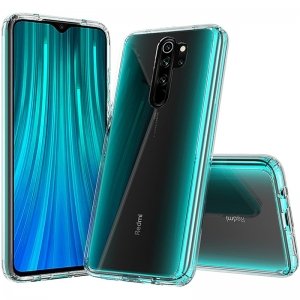 گارد محافظ ایربگ دار برای گوشی Xiaomi Redmi Note 8 Pro مدل دور ژله ای شفاف پشت طلق کریستالی