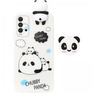 قاب فانتزی عروسکی پاندا کیس Panda Case مناسب برای گوشی Xiaomi Redmi 9T مدل نیمه شفاف سه بعدی همراه با پاپ سوکت سیلیکونی ست (محافظ لنزدار)