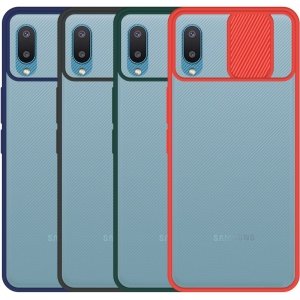 قاب محافظ مناسب برای گوشی Samsung Galaxy A02 / A022 مدل ماکرو شیلد محافظ لنزدار طرح پشت مات