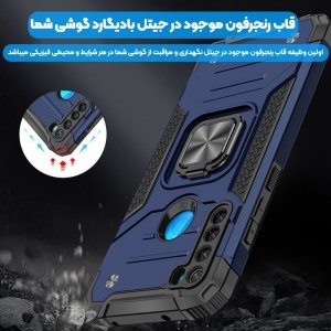 قاب اورجینال گوشی مناسب برای Xiaomi Redmi Note 8 طرح آرمور به همراه رینگ استند مدل رنجر فون.jpg
