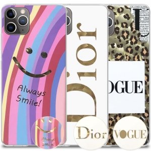 قاب فانتزی گلدلاین مناسب برای گوشی IPHONE 11 مدل imd طرحدار دخترانه همراه با پاپ سوکت