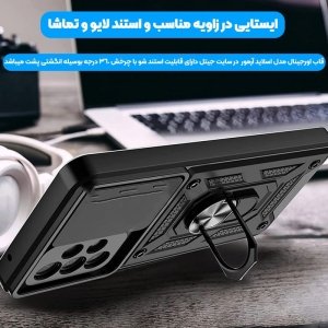 قاب اورجینال اسلاید آرمور مناسب برای گوشی Samsung Galaxy A72 5G / 4G طرح محافظ لنزدار کشویی مجهز به رینگ استندشو و مگنتی.jpg