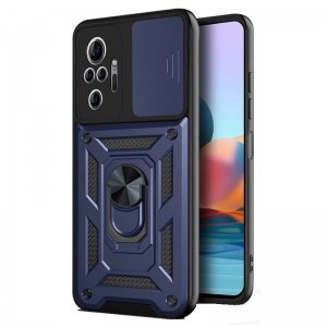 قاب اورجینال اسلاید آرمور مناسب برای گوشی Xiaomi Redmi Note 10 Pro طرح محافظ لنزدار کشویی مجهز به رینگ استندشو و مگنتی