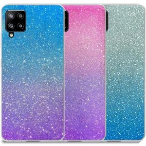 قاب اکلیلی ستاره ای مناسب برای گوشی Samsung Galaxy A12 / M12 مدل براق ژله ای دخترانه و زنانه شاین (رنگ ثابت)