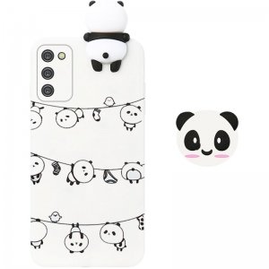 قاب فانتزی عروسکی پاندا رختی Panda Case مناسب برای گوشی Samsung Galaxy A02S مدل نیمه شفاف سه بعدی