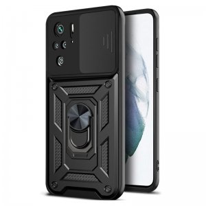 قاب اورجینال اسلاید آرمور مناسب برای گوشی (2021) Xiaomi Redmi Note 10 4G / 10S طرح محافظ لنزدار کشویی مجهز به رینگ استندشو و مگنتی