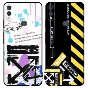 کاور فانتزی طرحدار دخترانه و پسرانه مناسب برای گوشی Samsung Galaxy A10S مدل محافظ لنزدار به همراه پاپ سوکت طرح آف وایت OFF WHITE CASE
