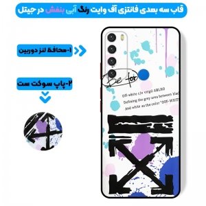 کاور فانتزی طرحدار دخترانه و پسرانه مناسب برای گوشی Xiaomi Redmi Note 8 مدل محافظ لنزدار به همراه پاپ سوکت طرح آف وایت OFF WHITE CASE.jpg