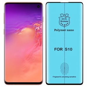 برچسب PMMA محافظ صفحه نمایش اورجینال مناسب برای گوشی Samsung Galaxy S10 مدل پلیمر نانو از برند کینگ کونگ Anti Broken Polymer Nano King Kong