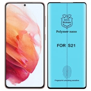 برچسب PMMA محافظ صفحه نمایش اورجینال مناسب برای گوشی Samsung Galaxy S21 مدل پلیمر نانو از برند کینگ کونگ Anti Broken Polymer Nano King Kong
