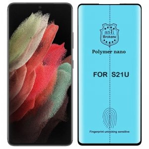 برچسب PMMA محافظ صفحه نمایش اورجینال مناسب برای گوشی Samsung Galaxy S21 Ultra مدل پلیمر نانو از برند کینگ کونگ Anti Broken Polymer Nano King Kong