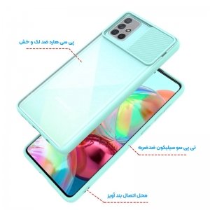 قاب محافظ مناسب برای گوشی Samsung Galaxy A51 مدل ماکرو شیلد محافظ لنزدار طرح پشت مات