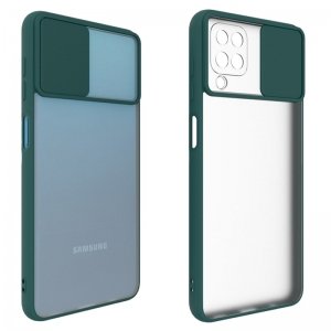 قاب محافظ مناسب برای گوشی Samsung Galaxy A12 / M12 مدل ماکرو شیلد محافظ لنزدار طرح پشت مات