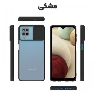 قاب محافظ مناسب برای گوشی Samsung Galaxy A12 مدل ماکرو شیلد محافظ لنزدار طرح پشت مات