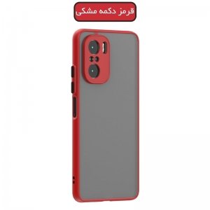 کاور و قاب گوشی مناسب برای XIAOMI POCO F3 هیبریدی دکمه رنگی مدل پشت مات محافظ لنزدار.jpg