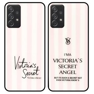 قاب پشت گلس دخترانه مدل ویکتوریا سیکرت برای گوشی Samsung Galaxy A72 5G/4G طرحدار فانتزی آنجل و بیوتی Victoria Arrival Glass case