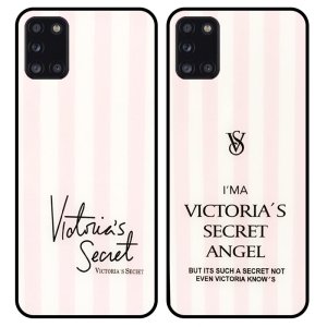 قاب پشت گلس دخترانه مدل ویکتوریا سیکرت برای گوشی Samsung Galaxy A31 طرحدار فانتزی آنجل و بیوتی Victoria Arrival Glass case