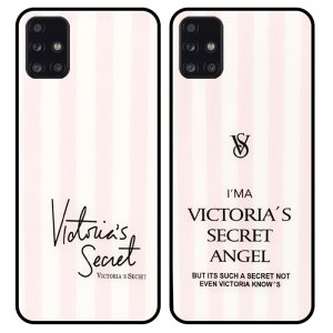 قاب پشت گلس دخترانه مدل ویکتوریا سیکرت برای گوشی Samsung Galaxy A71 طرحدار فانتزی آنجل و بیوتی Victoria Arrival Glass case