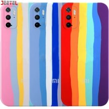 قاب سیلیکونی گوشی شیائومی Xiaomi Redmi Note 10 5G / Poco M3 Pro مدل رنگین کمانی (ویتنامی اصل)