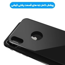 گلس محافظ پشت شیشه ای اورجینال مناسب برای گوشی IPHONE X/XS مدل براق فول چسب و فول کاور