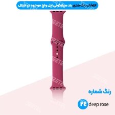 بند سیلیکونی سایز 42 میلی متر مناسب برای اپل واچ سری های 1 ، 2 ، 3 ، 4 ، 5 ، 6se و 7
