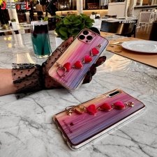 قاب گوشی دخترانه Samsung Galaxy s20 FE مدل ماربل زنجیردار