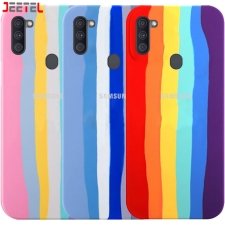 قاب سیلیکونی گوشی سامسونگ Samsung Galaxy A11 مدل رنگین کمانی (ویتنامی اصل)