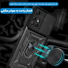 قاب کشویی بتمنی مدل آهنربایی هولدردار برای گوشی Xiaomi Redmi Note 11 Pro Plus طرح اسلاید آرمور