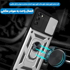 قاب ضدضربه بتمنی مدل آهنربایی هولدردار برای گوشی Samsung A03 طرح اسلاید آرمور