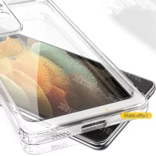 قاب گوشی Samsung Galaxy S21 Ultra مدل ژله ای طلقی محافظ لنزدار