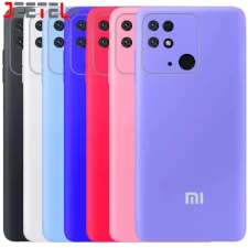 کاور سیلیکونی تک رنگ اورجینال Xiaomi Redmi 10C / Poco C40 مدل پاک کنی اصل (متریال ویتنام)