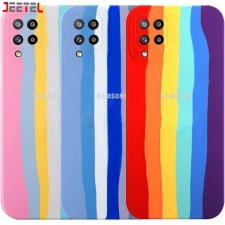 کاور سیلیکونی برای گوشی سامسونگ Samsung Galaxy M32 4G مدل رنگین کمانی (ویتنامی اصل)