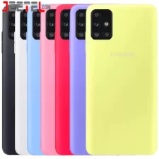 کاور سیلیکونی تک رنگ اورجینال Samsung Galaxy A71 مدل پاک کنی اصل (متریال ویتنام)