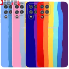 قاب سیلیکونی رنگین کمانی گوشی Samsung Galaxy M33 5G مدل زیر بسته محافظ لنزدار (ویتنامی اورجینال)