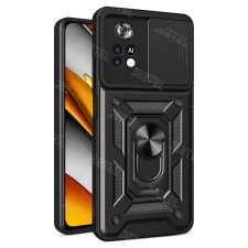 قاب کشویی بتمنی مدل آهنربایی هولدردار برای گوشی Xiaomi Poco X4 Pro 5G طرح اسلاید آرمور