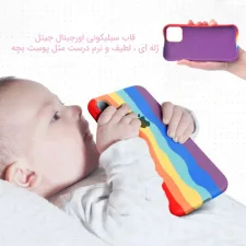 قاب سیلیکونی رنگین کمانی گوشی Xiaomi POCO F4 5G مدل زیر بسته محافظ لنزدار (ویتنامی اورجینال)