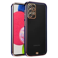 قاب اورجینال الکتروپلیتینگ Samsung Galaxy A73 (5G) مدل دور طلایی پشت شفاف